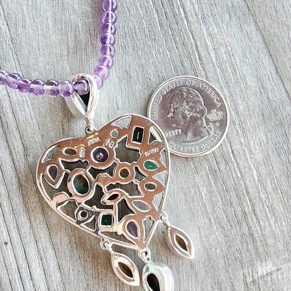 Nicky Butler NB Sterling Heart RAJ Collection Turquoise Pendant #15/750 Necklace - Picture 9 of 14